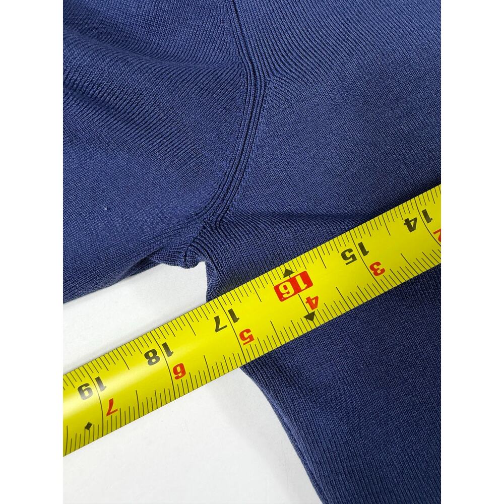 Talbots Silk Blend Jewel Button Sweater Royal Blue 3/4 Sleeve Size Medium - Picture 10 of 10